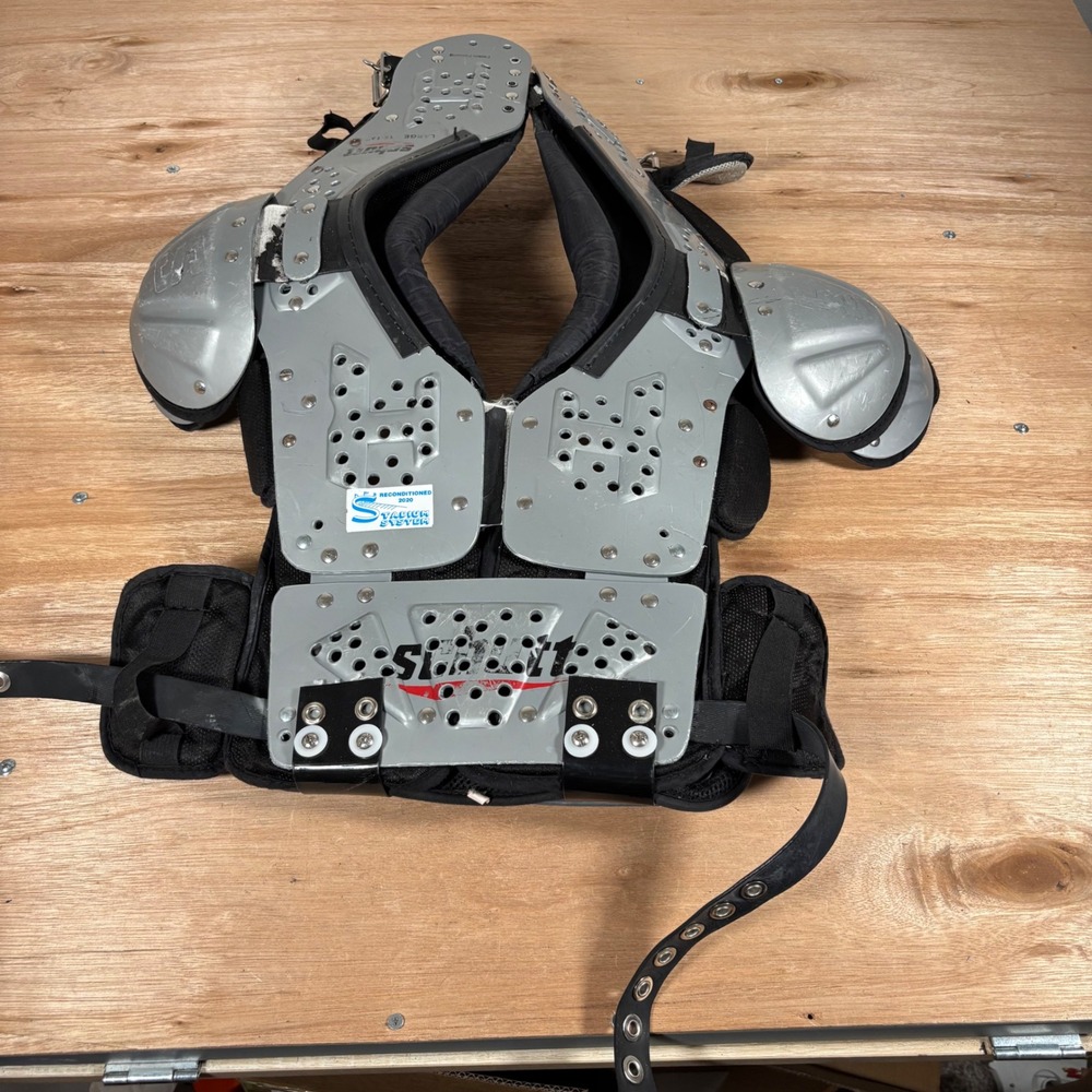 Schutt Flex 800605 Football Shoulder Pads QB-WR Size Large 18-19 42-44 Gray